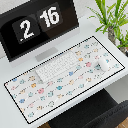 Pastel Hearts Desk Mats