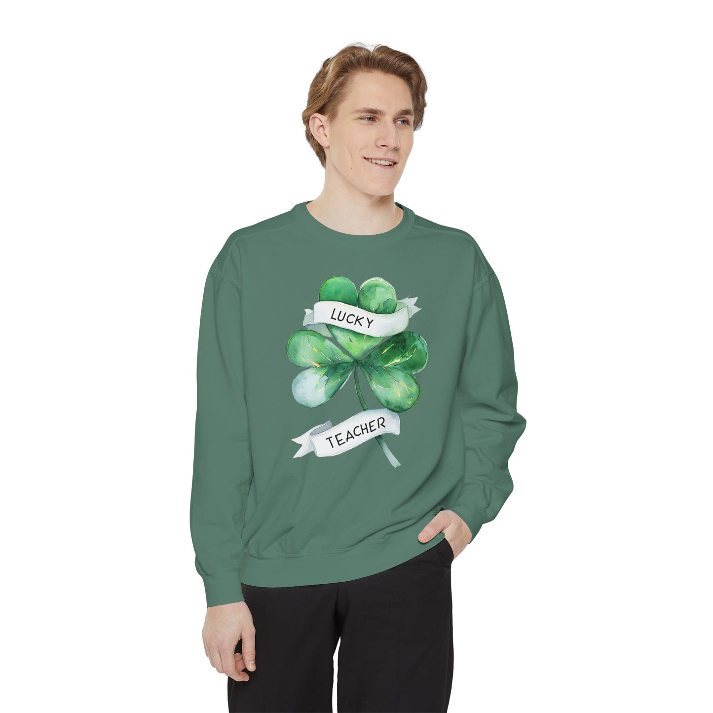 Shamrock Lucky Teacher Sweatshirt