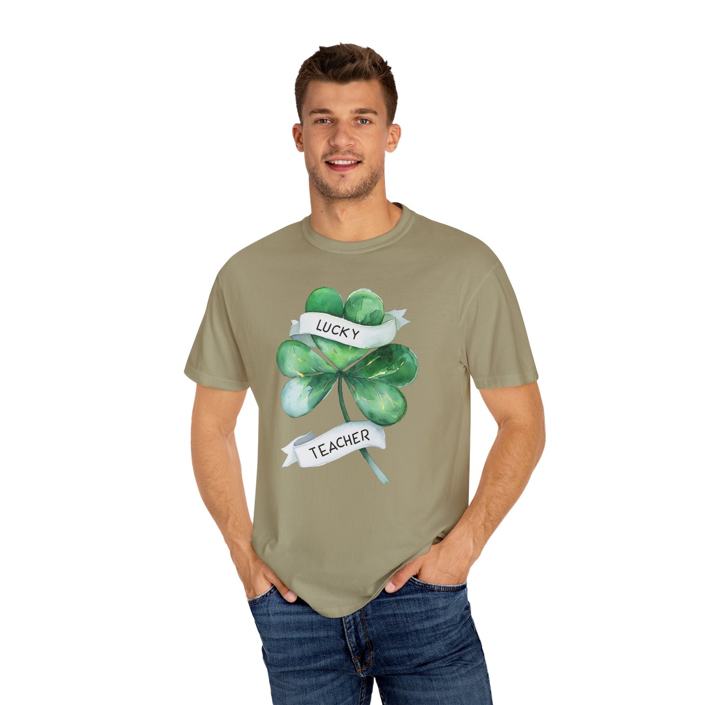 Lucky Teacher T-Shirt - Unisex Garment-Dyed Tee for Educators