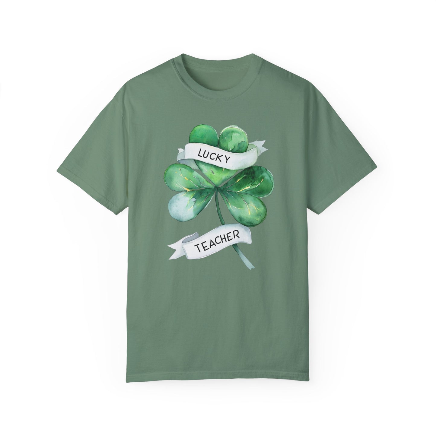 Lucky Teacher T-Shirt - Unisex Garment-Dyed Tee for Educators