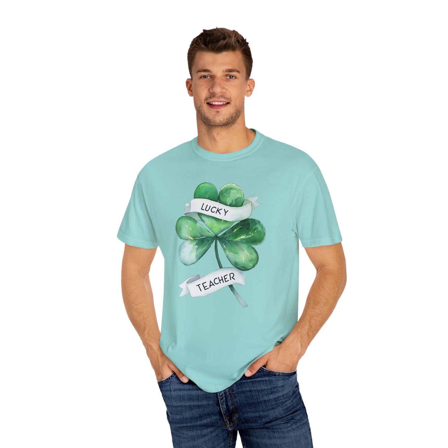 Lucky Teacher T-Shirt - Unisex Garment-Dyed Tee for Educators