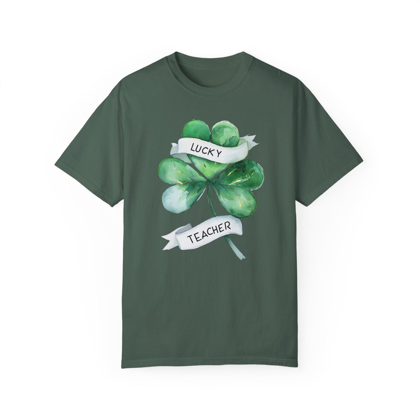 Lucky Teacher T-Shirt - Unisex Garment-Dyed Tee for Educators