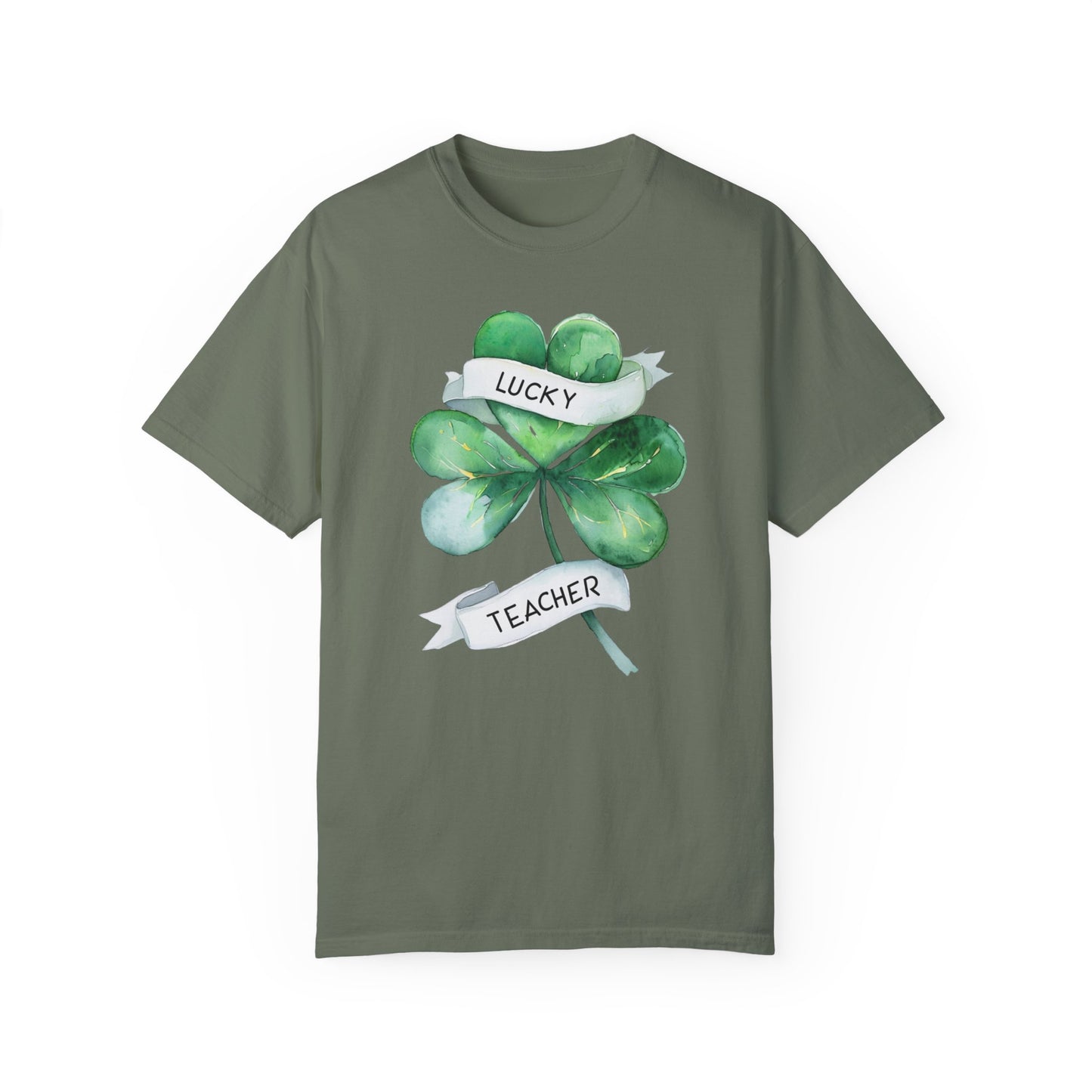 Lucky Teacher T-Shirt - Unisex Garment-Dyed Tee for Educators