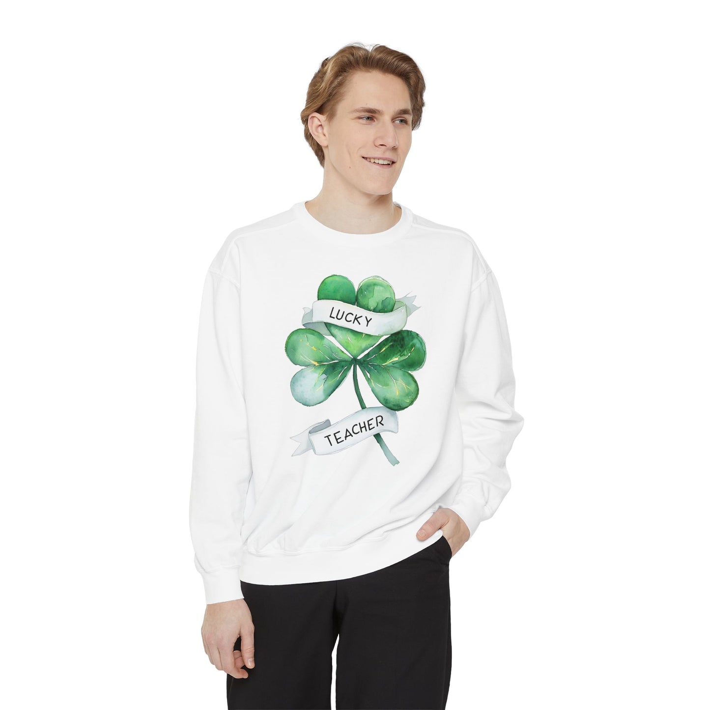 Shamrock Lucky Teacher Sweatshirt