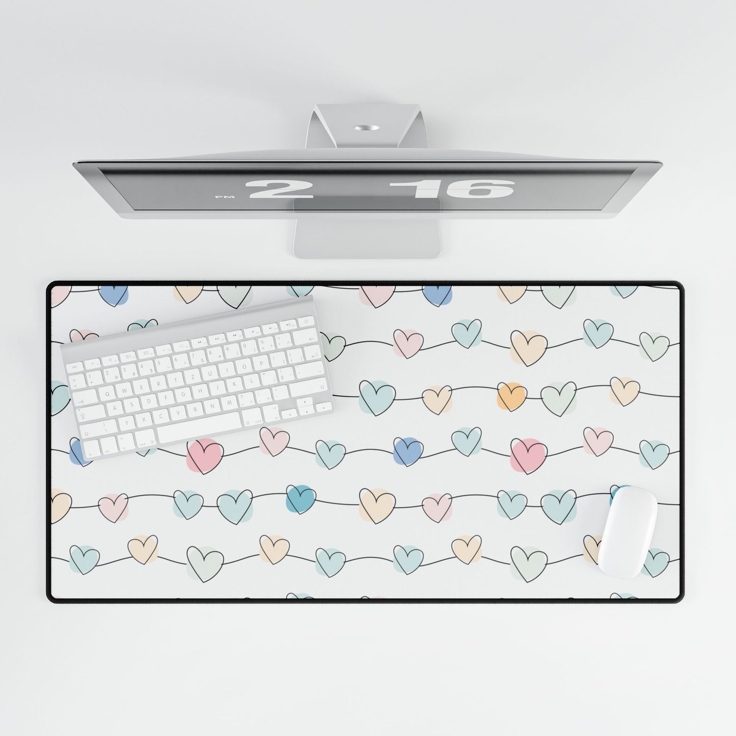Pastel Hearts Desk Mats