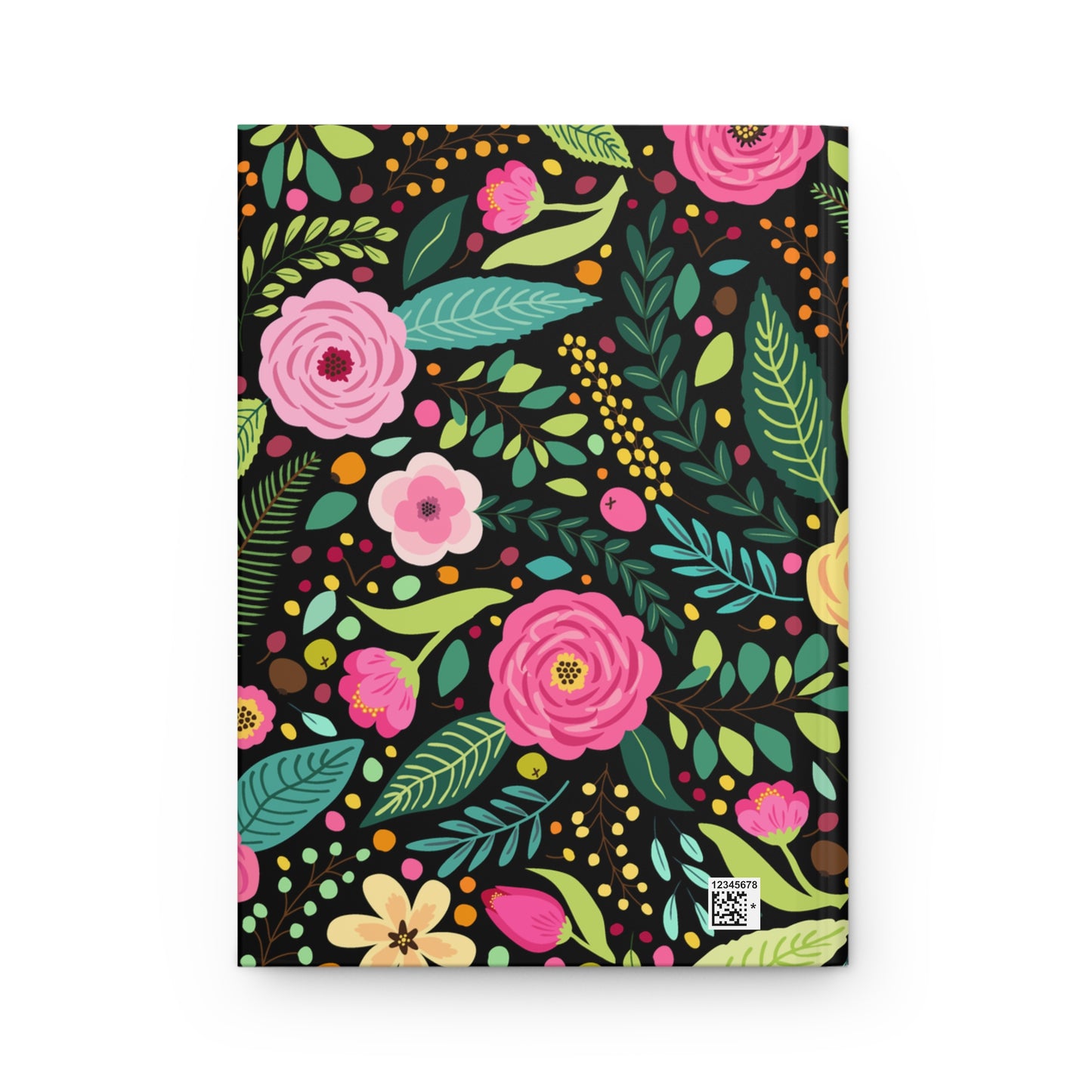 Dark Floral Hardcover Journal Matte