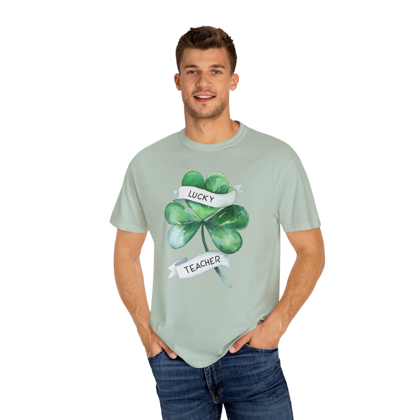 Lucky Teacher T-Shirt - Unisex Garment-Dyed Tee for Educators