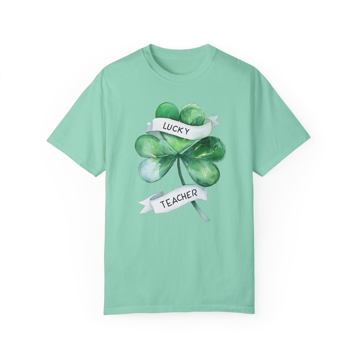 Lucky Teacher T-Shirt - Unisex Garment-Dyed Tee for Educators
