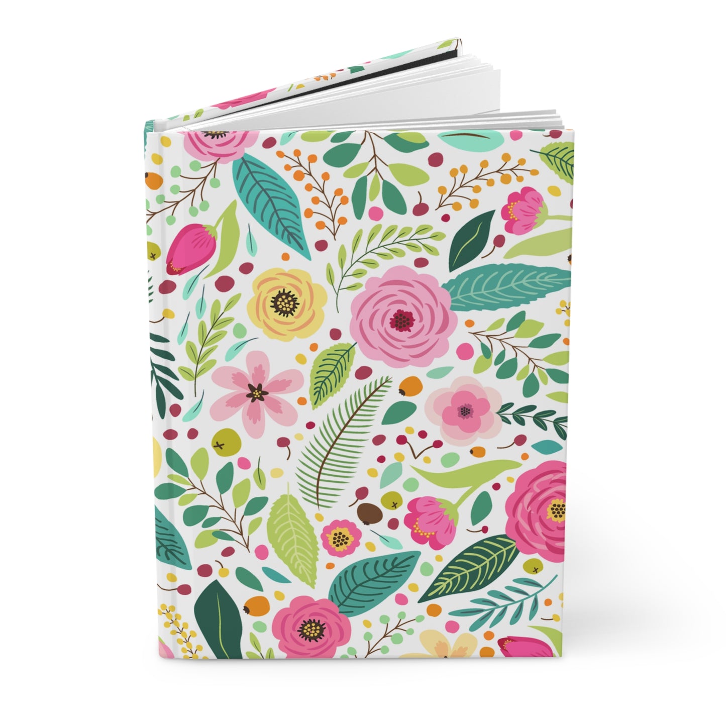 Light Floral Hardcover Journal Matte