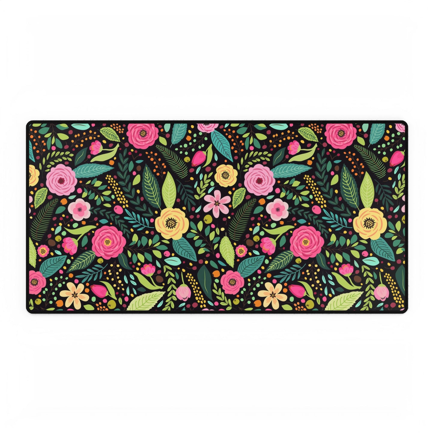 Dark Floral Desk Mats