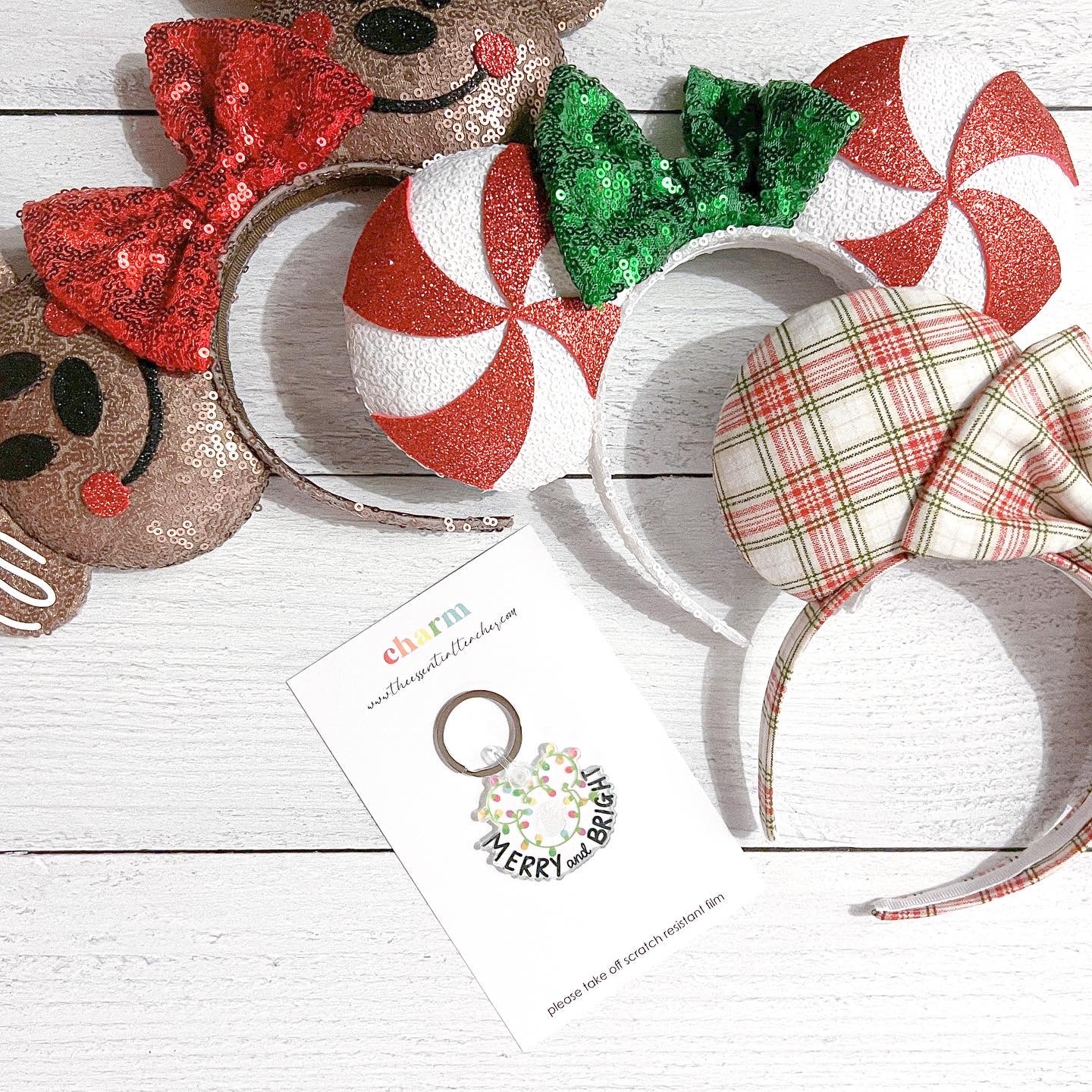 Merry and Bright Keychain