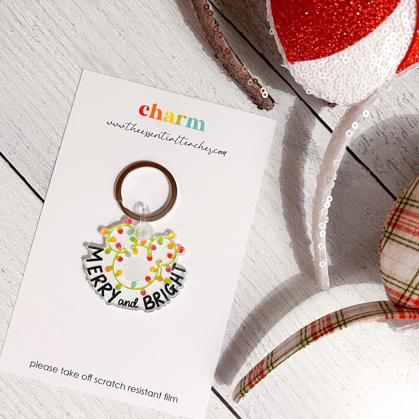 Merry and Bright Keychain